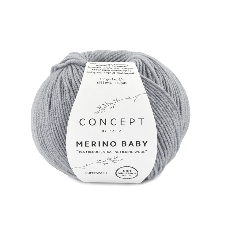 Katia Concept Merino Baby 070 Jasnoszary