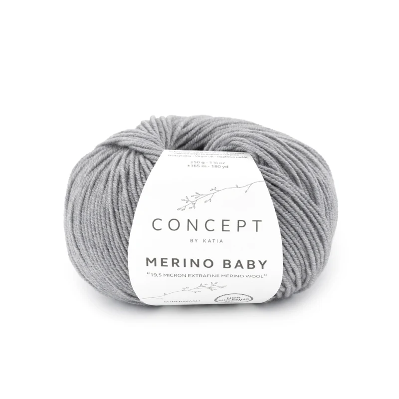 Katia Concept Merino Baby 161 Średnioszary