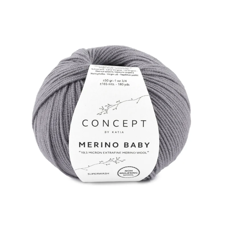 Katia Concept Merino Baby 025 Szary