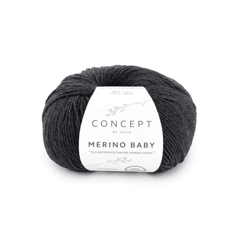 Katia Concept Merino Baby 162 Ciemnoszary
