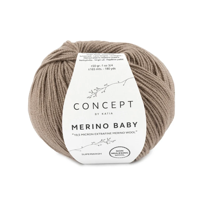 Katia Concept Merino Baby 042 Ciemny beż