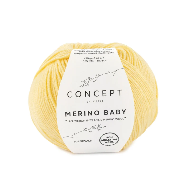 Katia Concept Merino Baby 037 Żółty
