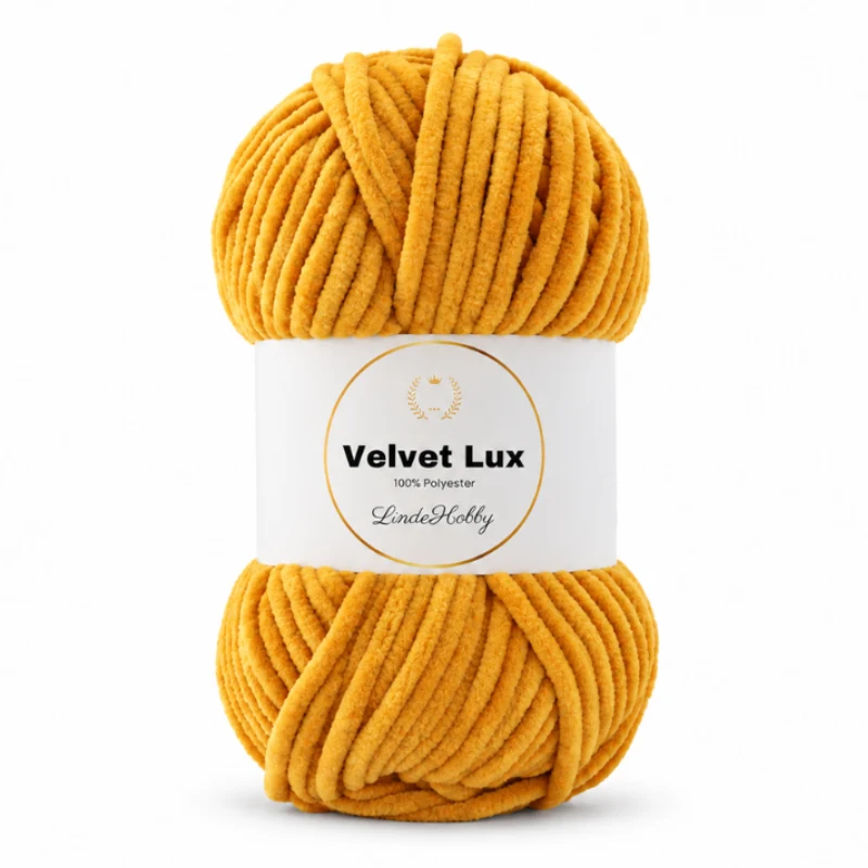 LindeHobby Velvet Lux 46 Musztardowy
