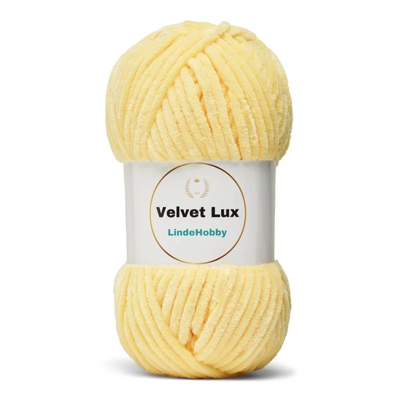 LindeHobby Velvet Lux 33 Delikatny żółty