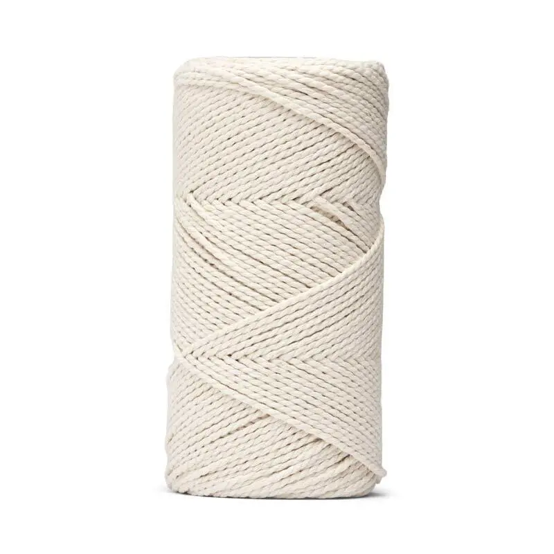 LindeHobby Macrame Lux, Rope Yarn, 2 mm Cukier biały