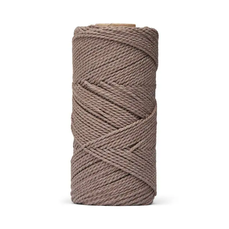 LindeHobby Macrame Lux, Rope Yarn, 2 mm Ciemny beż
