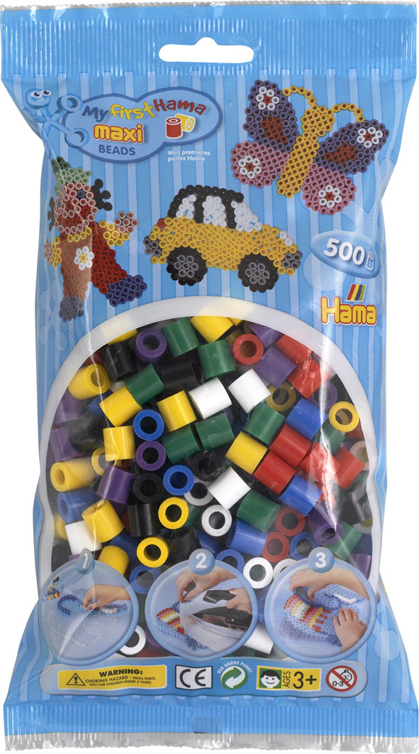 Hama Maxi Koraliki 500 sztuk - Mix 00