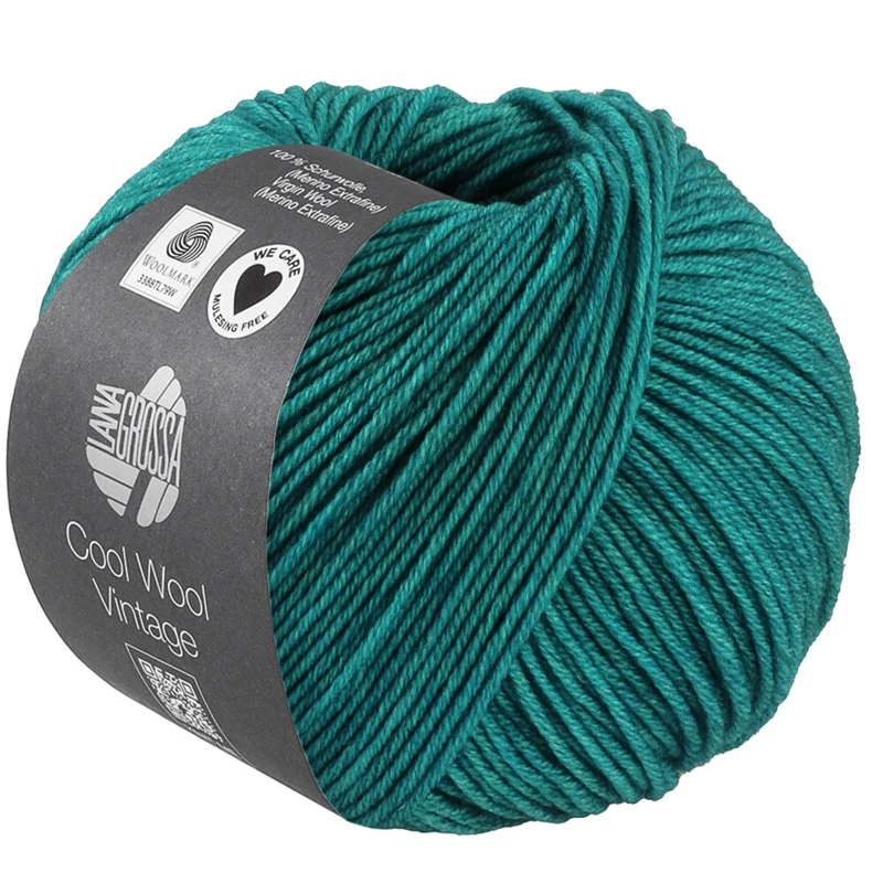 Lana Grossa Cool Wool Vintage 94 Zieleń petrolowa