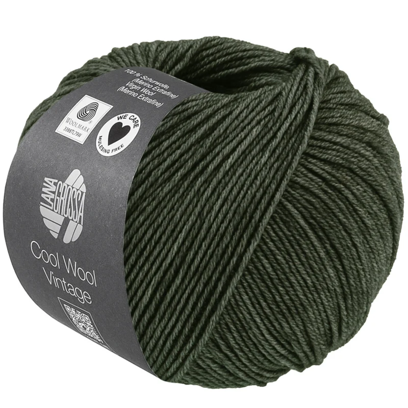Lana Grossa Cool Wool Vintage 93 Leśna zieleń