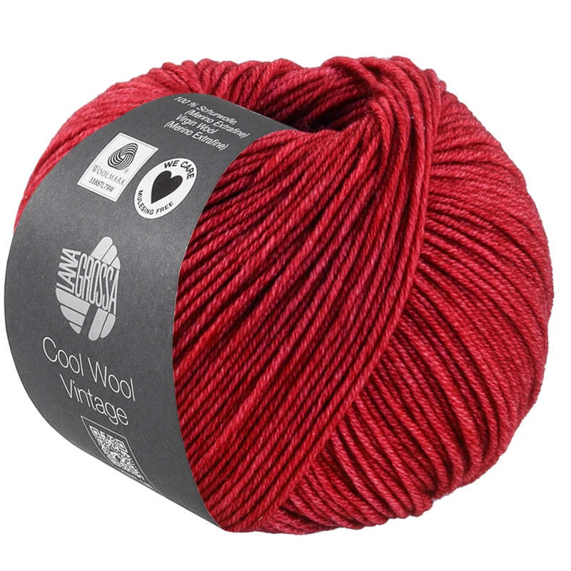 Lana Grossa Cool Wool Vintage 98 Ognista czerwień