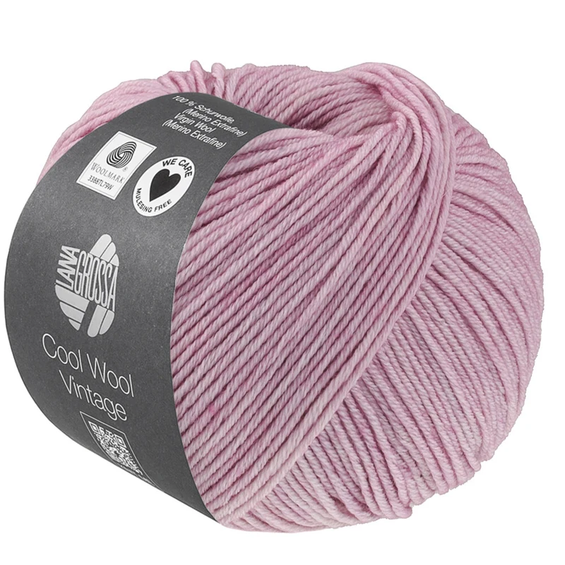 Lana Grossa Cool Wool Vintage 97 Liliowy róż