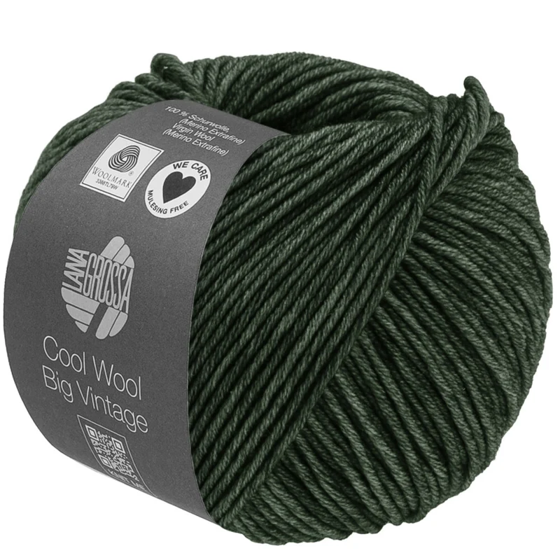 Lana Grossa Cool Wool Big Vintage 97 Leśna zieleń