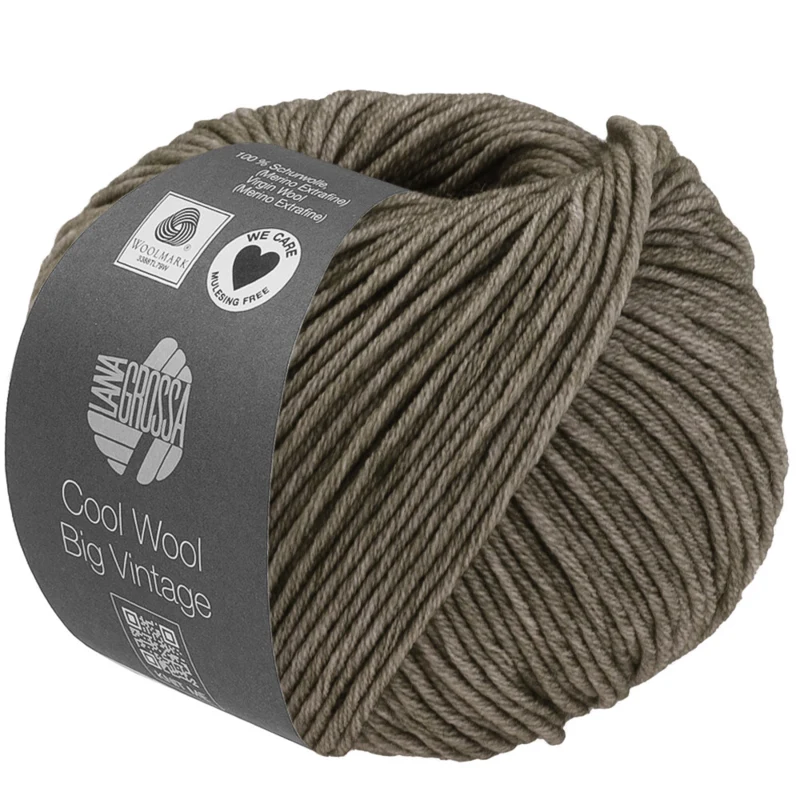 Lana Grossa Cool Wool Big Vintage 96 Szarozielony