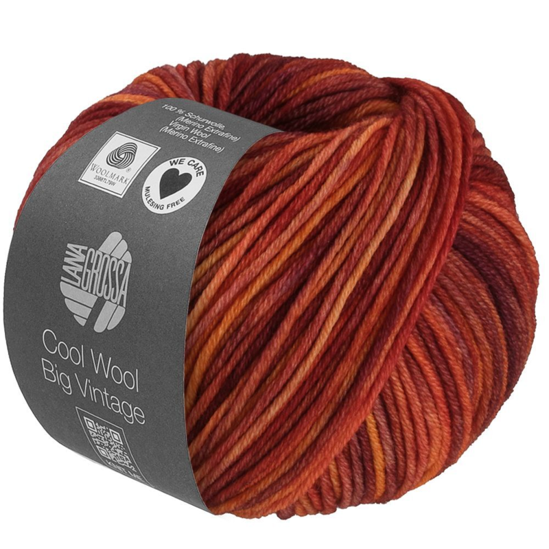 Lana Grossa Cool Wool Big Vintage 88 Pomarańczowobrązowy