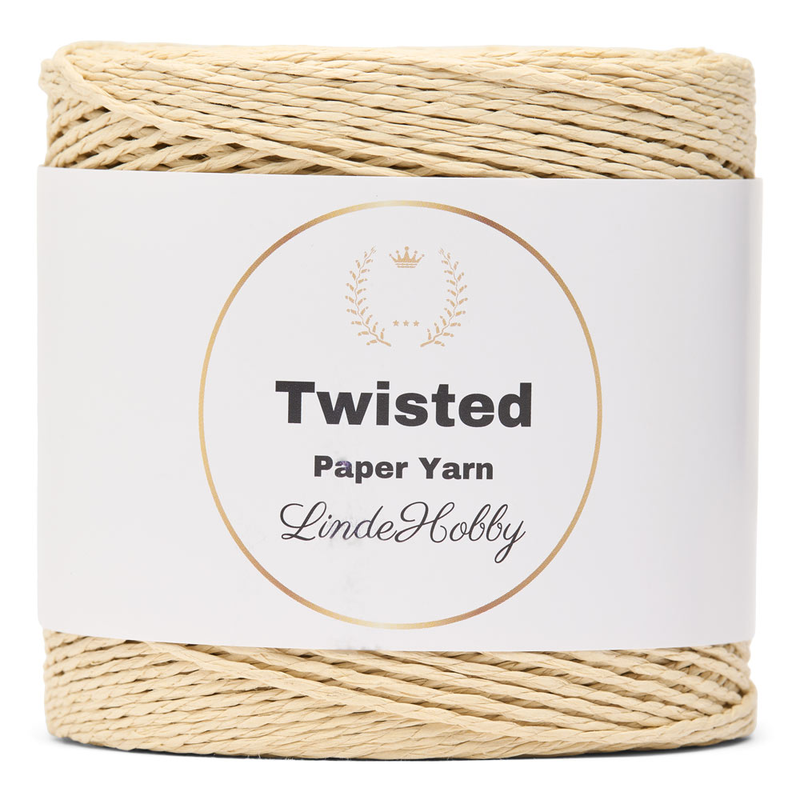 LindeHobby Twisted Paper Yarn 02 Jasny beżowy