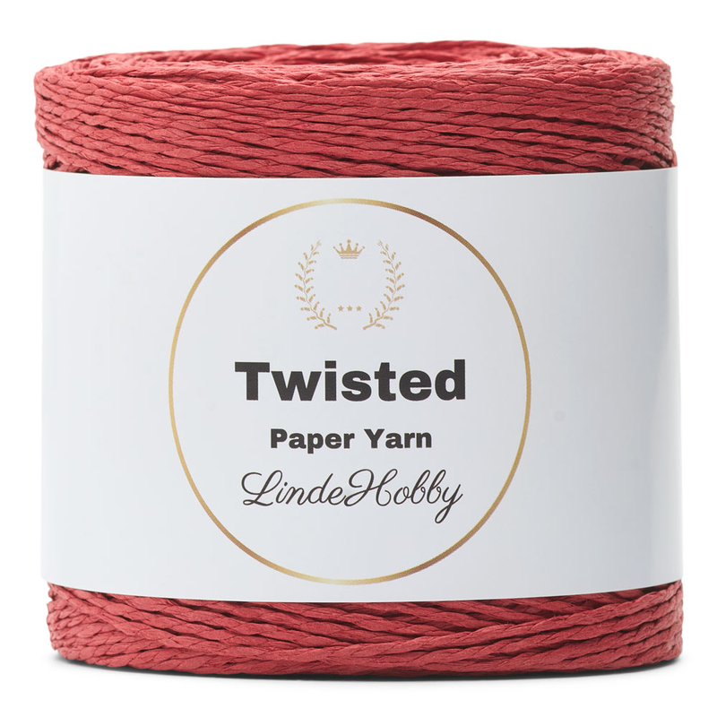 LindeHobby Twisted Paper Yarn 21 Czerwony