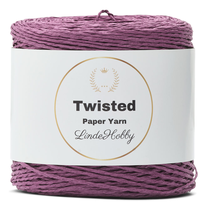 LindeHobby Twisted Paper Yarn 18 Fioletowy