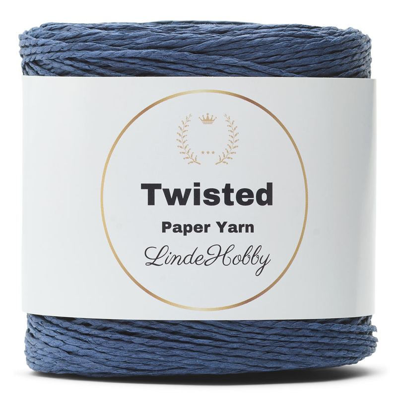 LindeHobby Twisted Paper Yarn 19 Granatowy