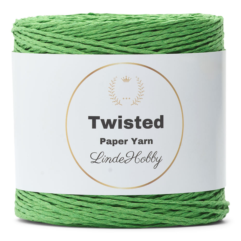 LindeHobby Twisted Paper Yarn 20 Oliwkowy zielony