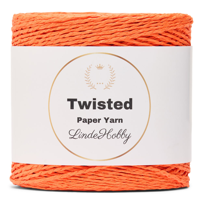 LindeHobby Twisted Paper Yarn 17 Pomarańczowy