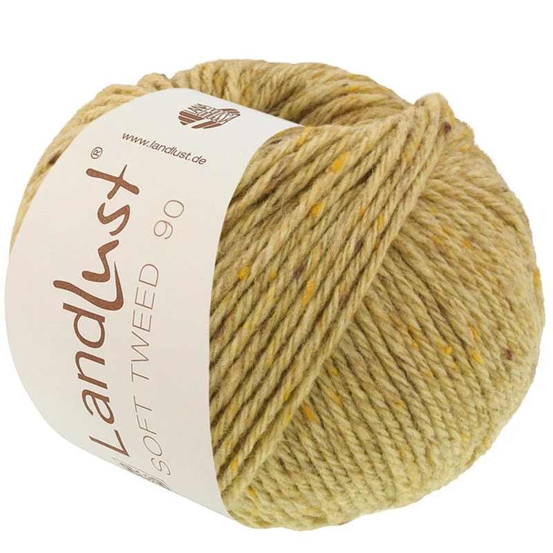 Lana Grossa Landlust Soft Tweed 90 35 Szałwiowa zieleń melanż