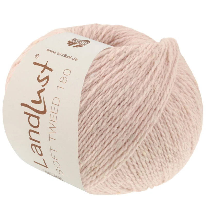 Lana Grossa Landlust Soft Tweed 180 131 Delikatny róż melanż