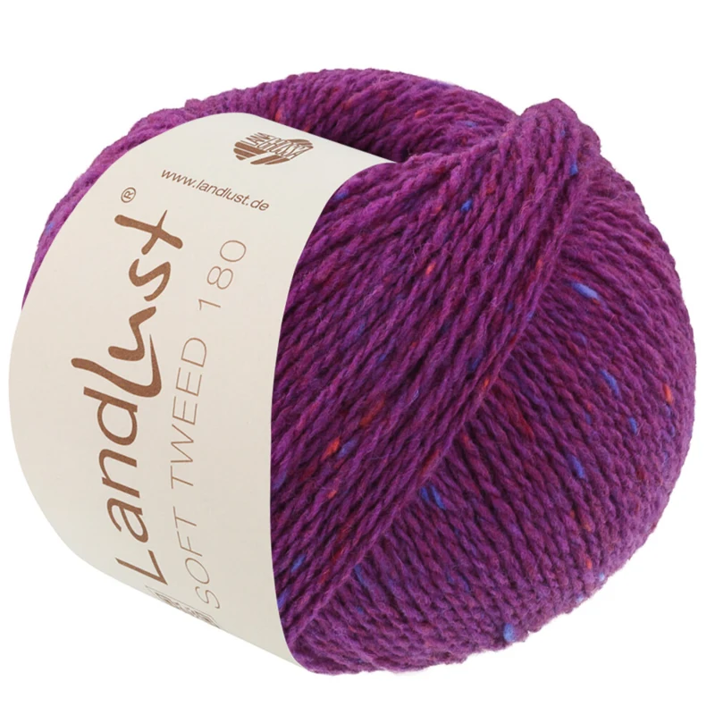 Lana Grossa Landlust Soft Tweed 180 133 Fiolet melanż
