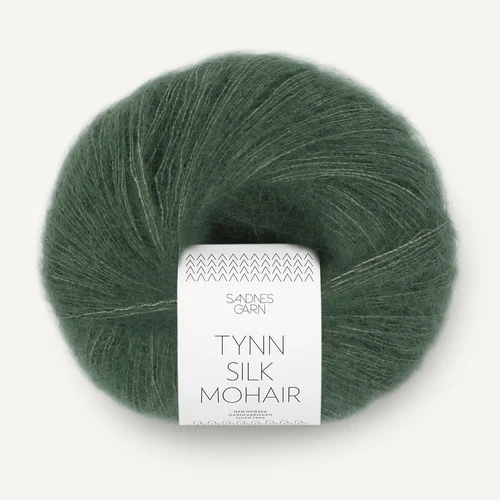 Sandnes Tynn Silk Mohair 8581 Głęboki zielony las