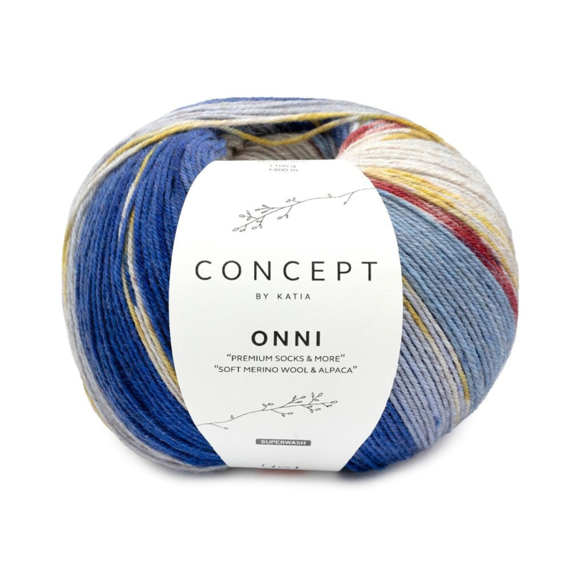 Katia Concept Onni Socks 401 Szary-Niebieski-Bordowy