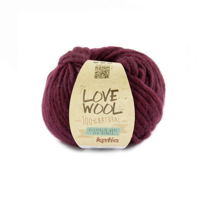 Katia Love Wool 129 Bakłażanowy