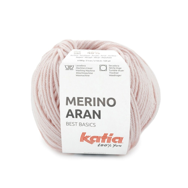 Katia Merino Aran 112 Bardzo jasny różowy