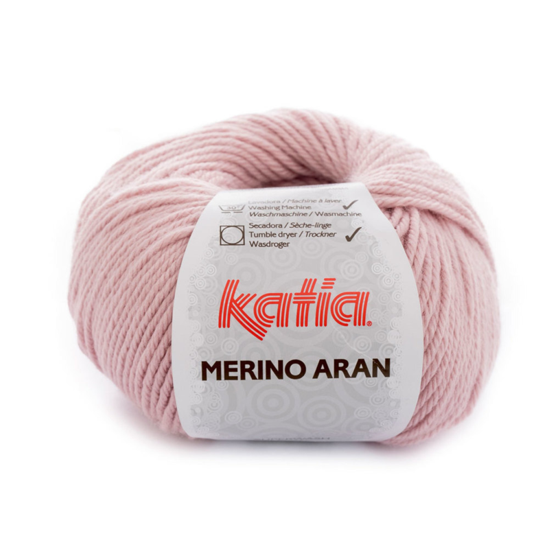 Katia Merino Aran 053 Średni różowy