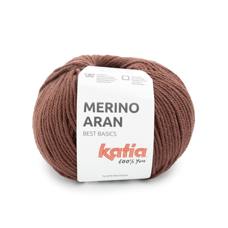 Katia Merino Aran 110 Czerwono-brązowy
