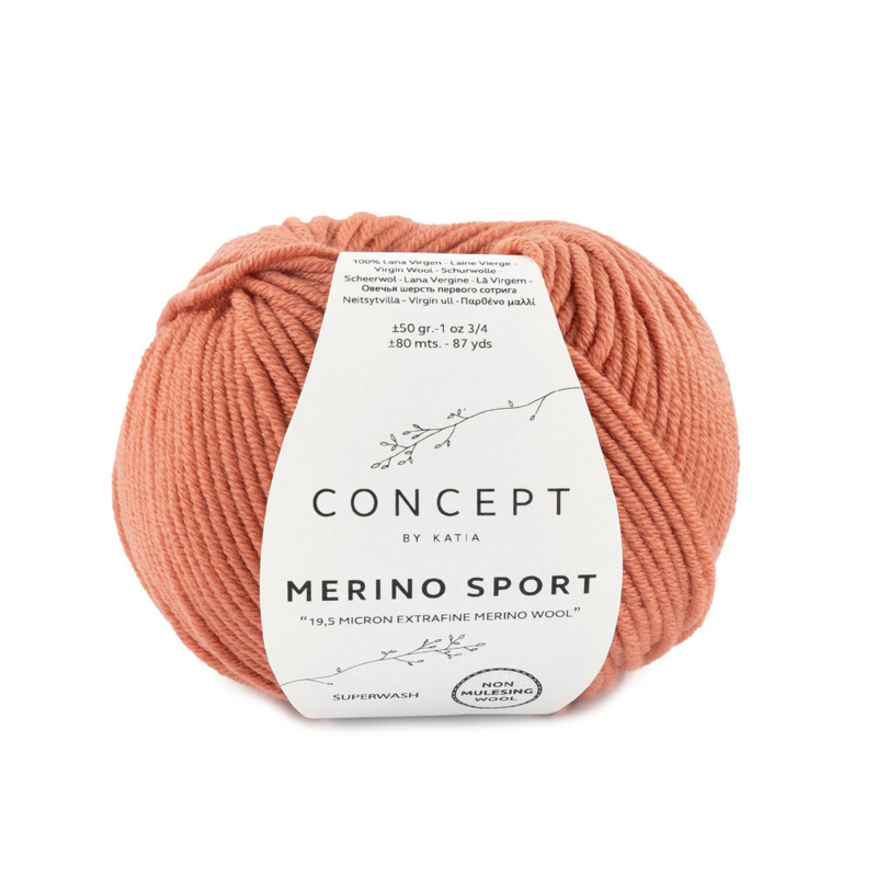 Katia Concept Merino Sport 062 Łososiowy różowy