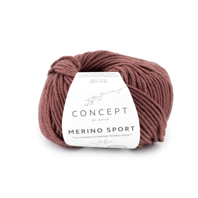 Katia Concept Merino Sport 072 Czerwonobrązowy