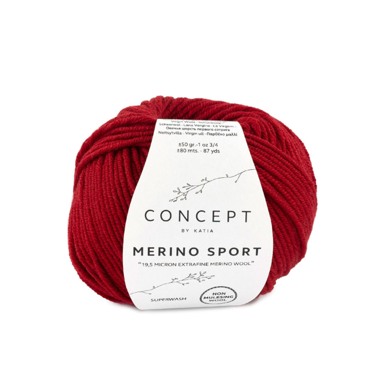 Katia Concept Merino Sport 021 Bordowy