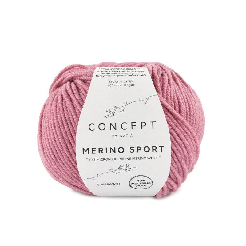 Katia Concept Merino Sport 028 Różowy