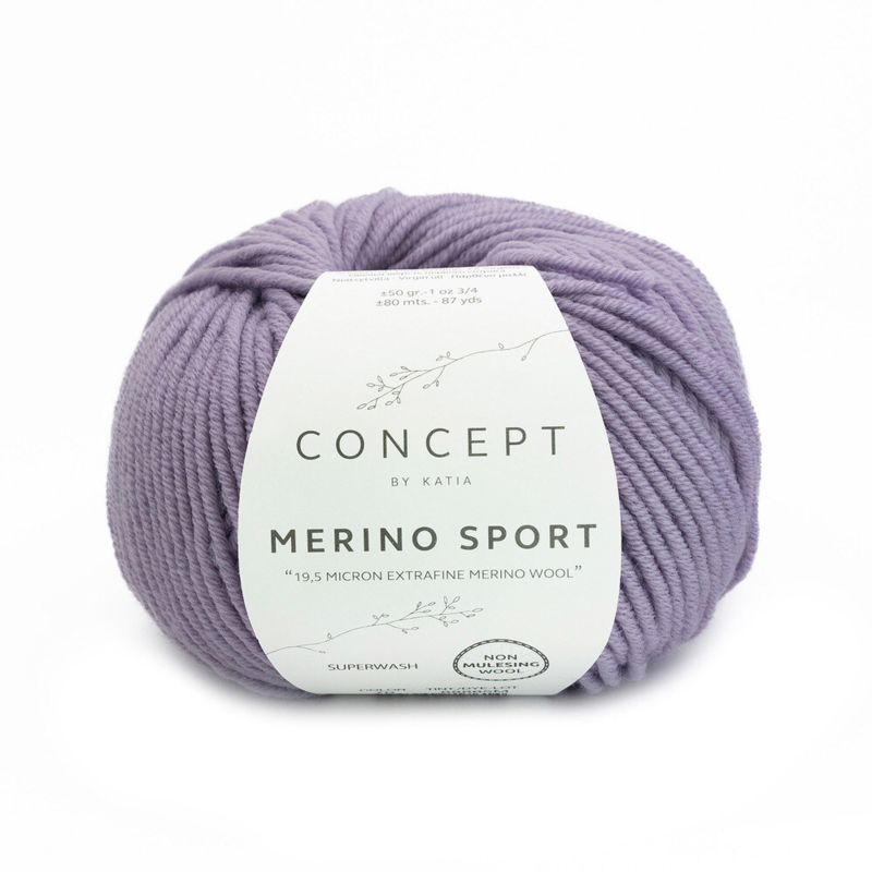 Katia Concept Merino Sport 070 Lawendowy