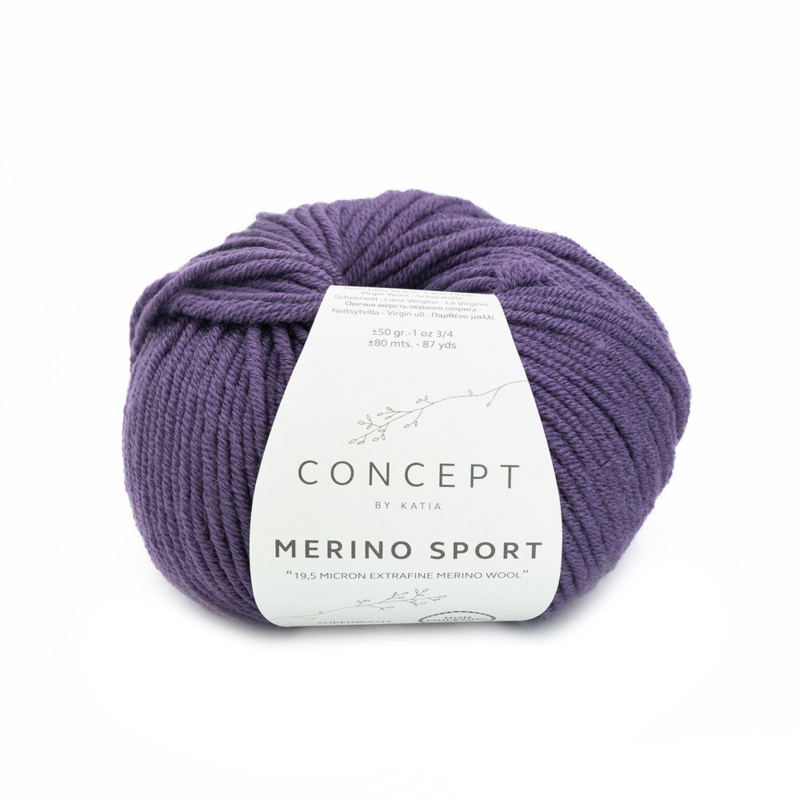 Katia Concept Merino Sport 071 Ciemny fioletowy