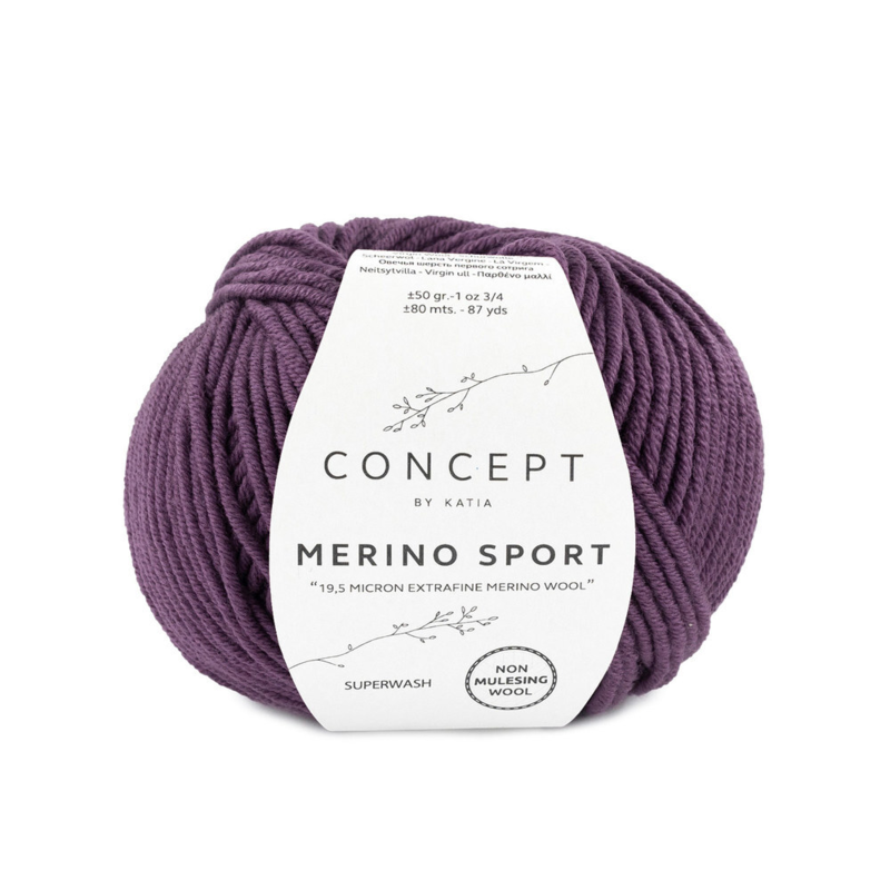 Katia Concept Merino Sport 023 Ciemny fioletowy