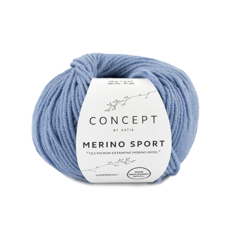 Katia Concept Merino Sport 048 Niebieski