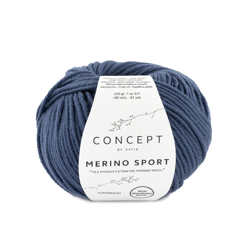 Katia Concept Merino Sport 012 Ciemnoniebieski