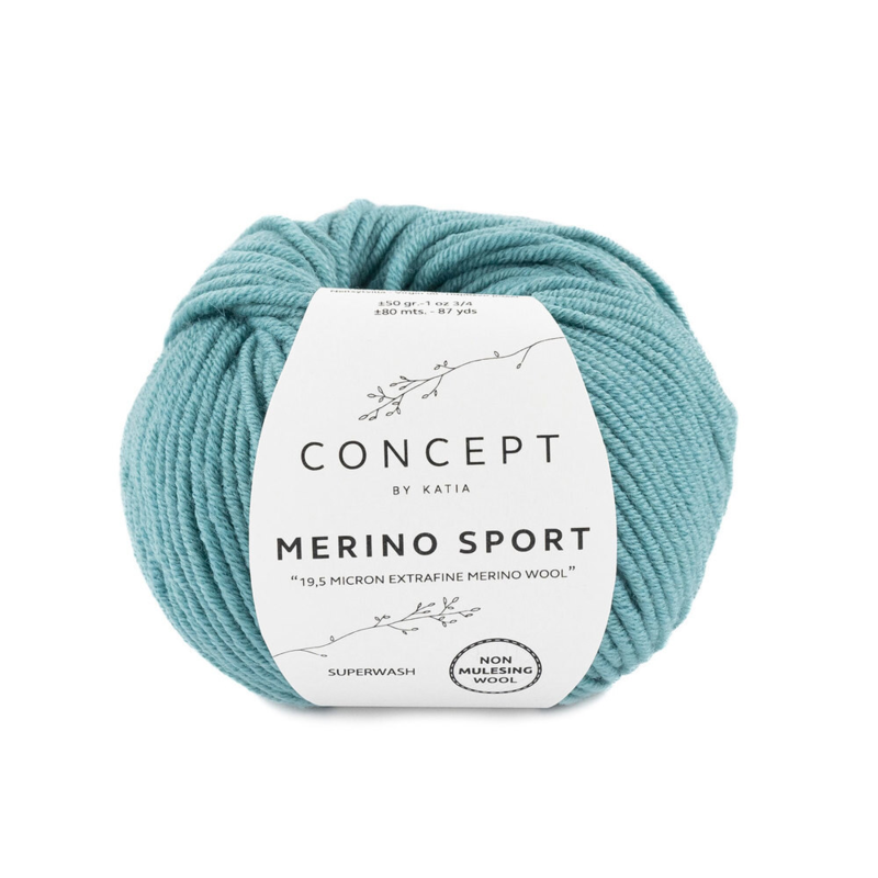 Katia Concept Merino Sport 052 Szaroniebieski