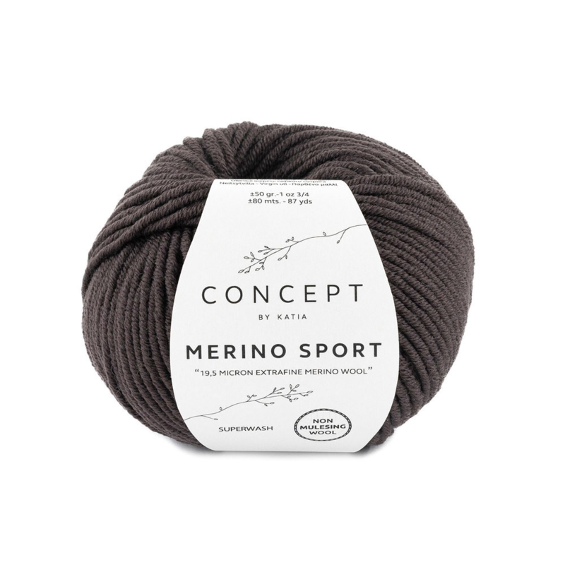 Katia Concept Merino Sport 064 Ciemnobrązowy