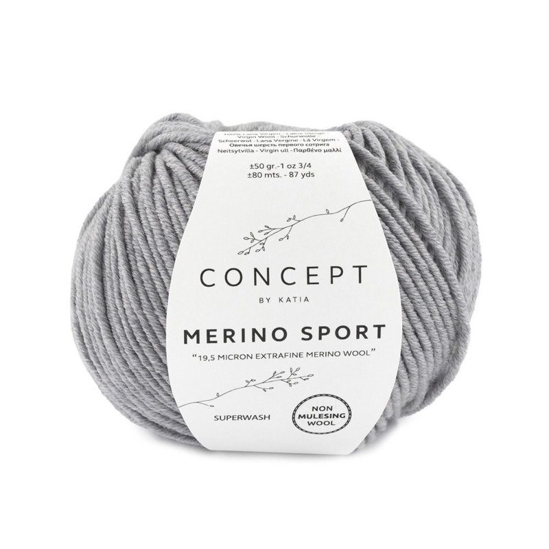 Katia Concept Merino Sport 401 Średnioszary