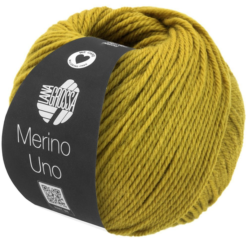 Lana Grossa Merino Uno 84 Musztardowy żółty