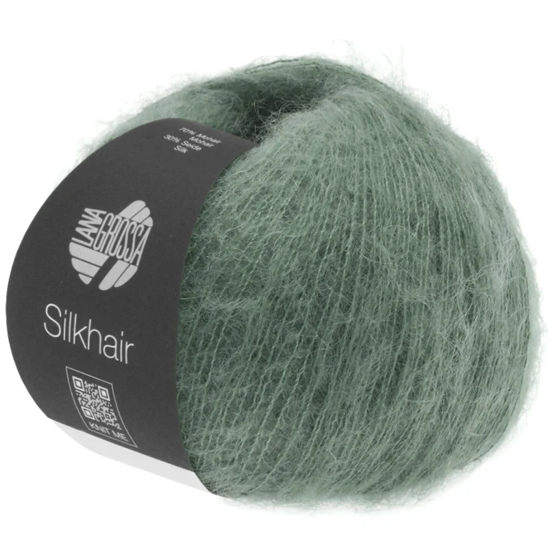 Lana Grossa Silkhair 127 Mech zielony