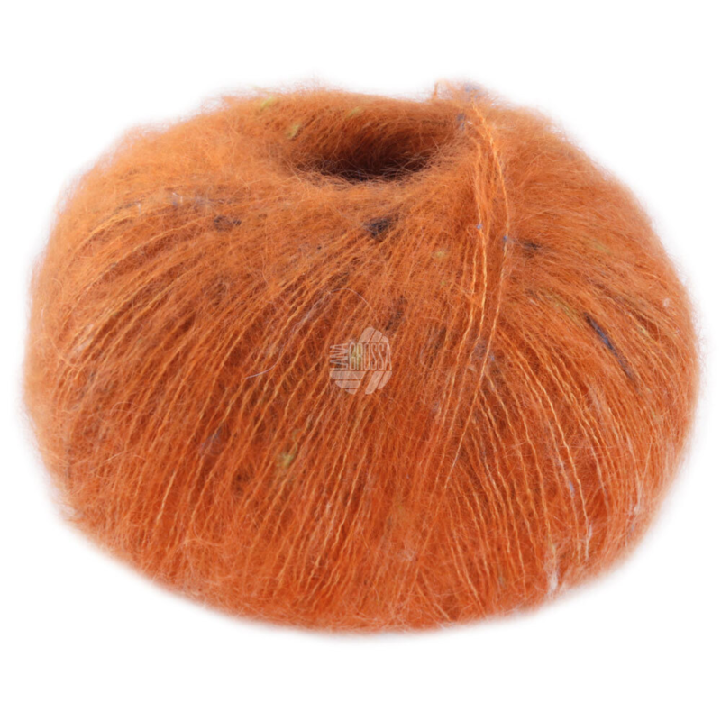 Lana Grossa Natural Superkid Tweed 611 Pomarańcz rdzy