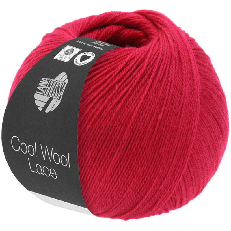 Lana Grossa Cool Wool Lace 51 Czerwony