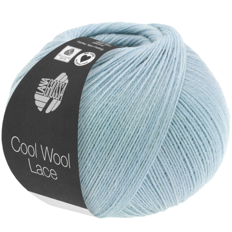 Lana Grossa Cool Wool Lace 34 Pastelowy Niebieski